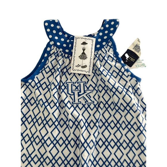 UNIVERSITY OF KENTUCKY A Line Logo Blue White Dress Size 4T NEW - Picture 3 of 6
